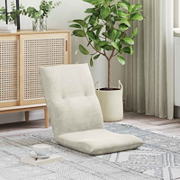 vidaXL Golvstol Kräm 46 x 50 x 61 cm Sammet