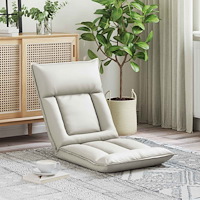 vidaXL Golvstol Vit 55 x 61 x 70 cm Konstläder