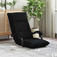 vidaXL Golvstol Svart 66 x 66 x 80 cm tyg