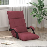 vidaXL Golvstol Vinröd 66 x 66 x 80 cm tyg