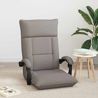 vidaXL Golvstol Taupe 66 x 66 x 80 cm tyg