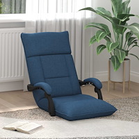 vidaXL Golvstol Blå 66 x 66 x 80 cm tyg