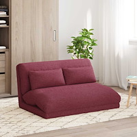 vidaXL Golvstol Vinröd 110 x 82 x 55 cm tyg