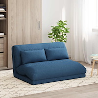 vidaXL Golvstol Blå 110 x 82 x 55 cm tyg