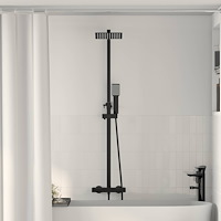 vidaXL Termostatduschsystemset Mässing och rostfritt stål