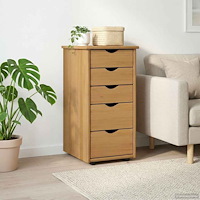 vidaXL Skåp Honung brun 34 x 39 x 61,5 cm Massiv furu