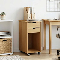 vidaXL Rullande skåp HonungsBrun 34 x 39 x 65,5 cm Massivt furu