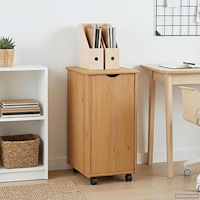 vidaXL Rullande skåp Honung brun 34 x 39 x 65,5 cm Massiv furu