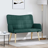 vidaXL Tvåsitssoffa Mörkgrön 115 x 61 x 87 cm tyg