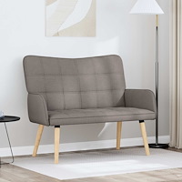 vidaXL Tvåsitssoffa Taupe 115 x 61 x 87 cm tyg