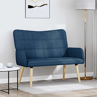 vidaXL Tvåsitssoffa Blå 115 x 61 x 87 cm tyg