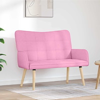 vidaXL Tvåsitssoffa Rosa 115 x 61 x 87 cm tyg