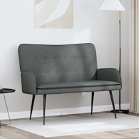 vidaXL 2-sits soffa Mörkgrå 115 x 61 x 87 cm tyg