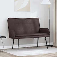 vidaXL 2-sits soffa Mörkbrun 115 x 61 x 87 cm tyg
