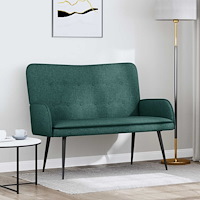 vidaXL 2-sits soffa Mörkgrön 115 x 61 x 87 cm tyg