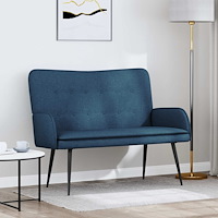 vidaXL 2-sits soffa Blå 115 x 61 x 87 cm tyg