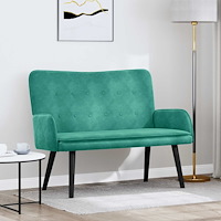 vidaXL Tvåsitssoffa Turkos 115 x 61 x 87 cm Sammet