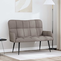 vidaXL Tvåsitssoffa Taupe 115 x 61 x 87 cm tyg