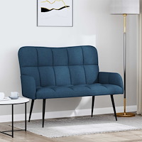 vidaXL Tvåsitssoffa Blå 115 x 61 x 87 cm tyg