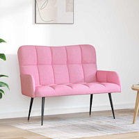 vidaXL Tvåsitssoffa Rosa 115 x 61 x 87 cm tyg