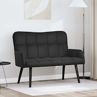 vidaXL Tvåsitssoffa Svart 115 x 61 x 87 cm Sammet