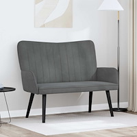 vidaXL Tvåsitssoffa Mörkgrå 115 x 61 x 87 cm Sammet