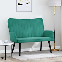 vidaXL Tvåsitssoffa Turkos 115 x 61 x 87 cm Sammet