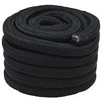 vidaXL Båtsnöre Helt svart PP