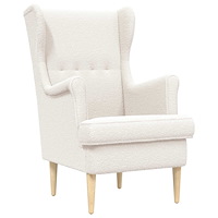 vidaXL fåtölj Kräm tyg