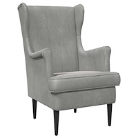 vidaXL fåtölj Ljusgrå Sammet