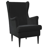 vidaXL fåtölj Svart Sammet