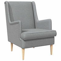 vidaXL fåtölj Ljusgrå tyg