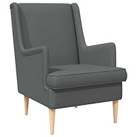 vidaXL fåtölj Mörkgrå tyg