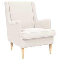 vidaXL fåtölj Kräm Sjöfåls tyg