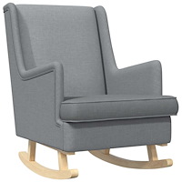 vidaXL Gungstol Ljusgrå 62 x 80 x 85 cm tyg