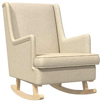 vidaXL Gungstol Kräm 62 x 80 x 85 cm tyg