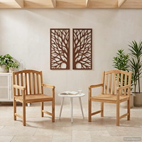 vidaXL Handsnidade rosstolar 2 pcs Naturlig 58 x 60 x 90 cm