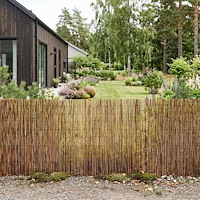 vidaXL Trädgårdsstängsel Karbomiserad 300 x 90 cm Vass