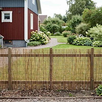 vidaXL Trädgårdsstängsel Karbomiserad 400 x 90 cm Vass