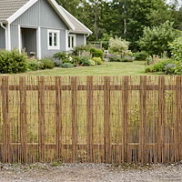 vidaXL Trädgårdsstängsel Karbomiserad 500 x 90 cm Vass