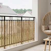 vidaXL Trädgårdsstängsel Karbomiserad 600 x 90 cm Vass