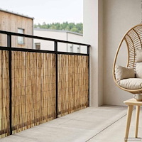 vidaXL Trädgårdsstängsel Karbomiserad 400 x 80 cm Vass