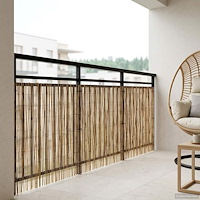 vidaXL Trädgårdsstängsel Karbomiserad 500 x 80 cm Vass