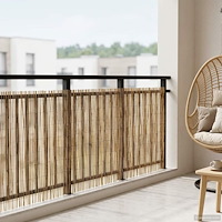 vidaXL Trädgårdsstängsel Karbomiserad 600 x 80 cm Vass