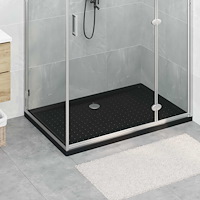 vidaXL Duschbas Tray med Prickar Svart 120 x 80 x 4 cm ABS