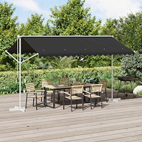 vidaXL Fristående markis 4 × 3 m Polyester Antracit
