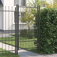 vidaXL Staketgrind DRONTEN 100 x 175 cm Stål Svart Låsbar