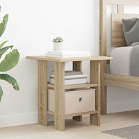 vidaXL Sängbord med låda Sonoma-ek 41 x 40 x 45 cm Konstruerat trä