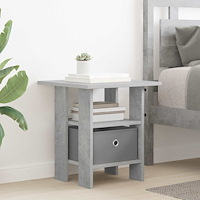 vidaXL Sängbord med låda Betonggrå 41 x 40 x 45 cm Konstruerat trä