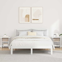 vidaXL Sängbord med låda 2 pcs Vit 41 x 40 x 45 cm Konstruerat trä